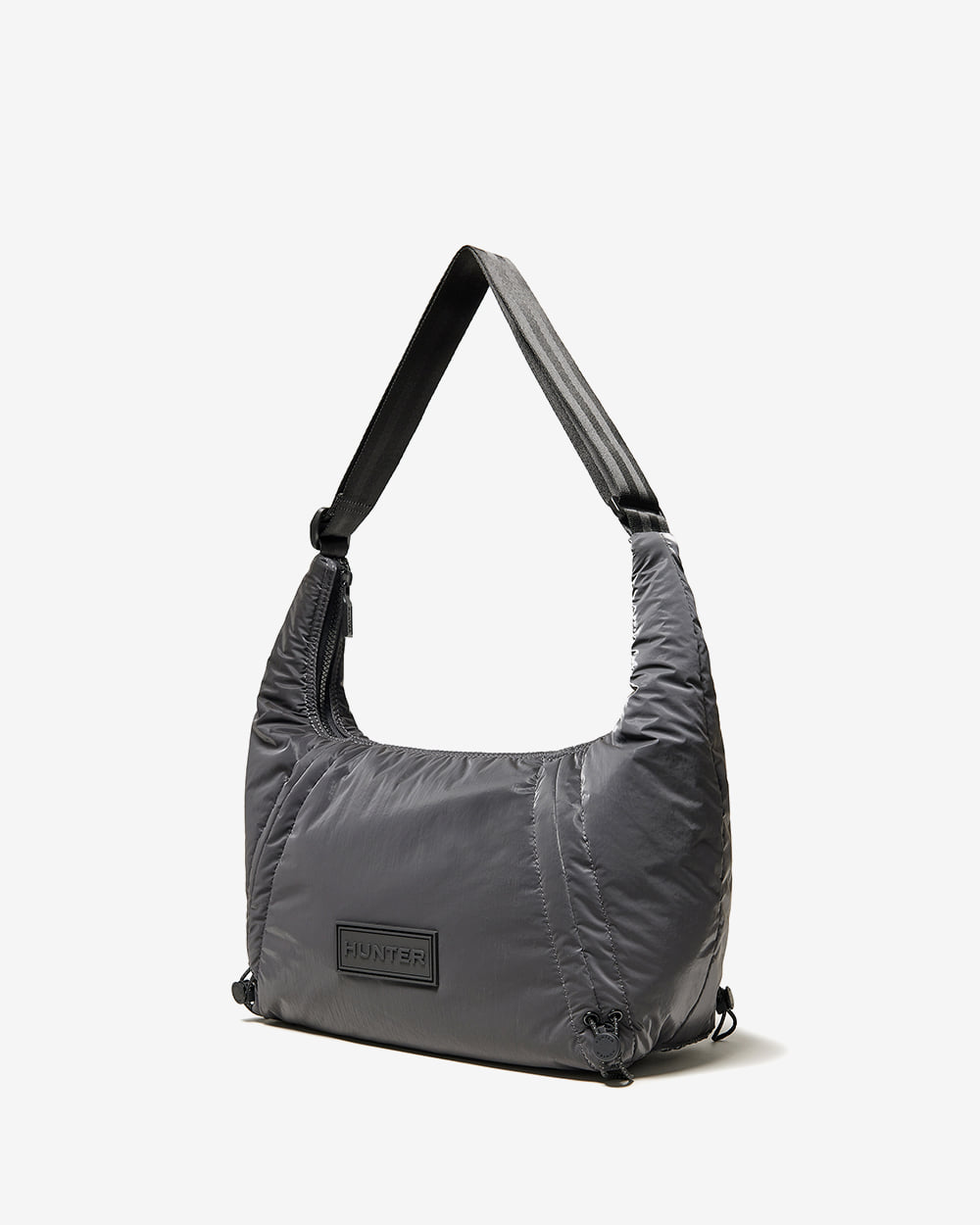 韓國 Hunter Glossy Drawstring Midi Hobo【HR064】