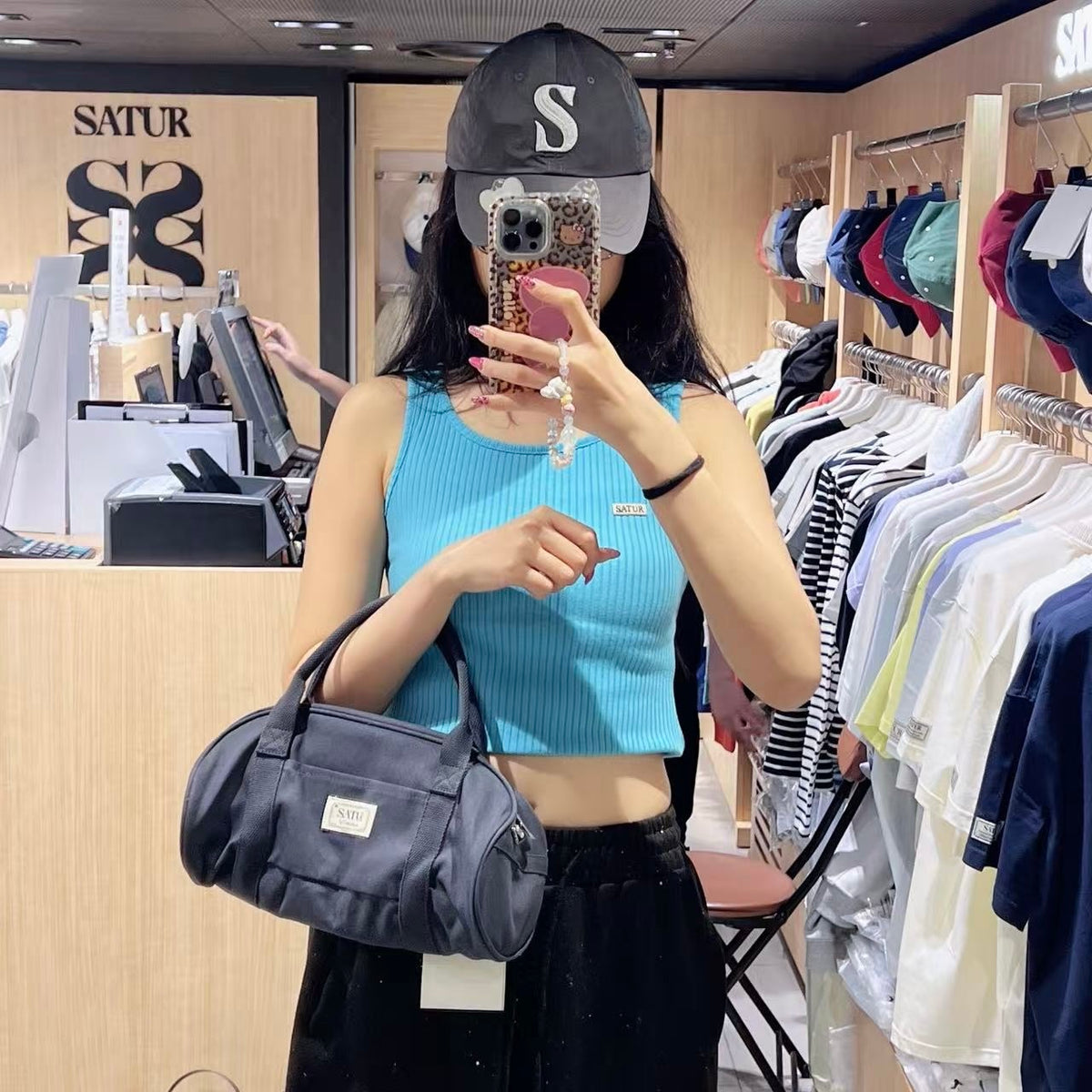 韓國 Satur (W) Canvas Mini Duffle Bag【SR351】