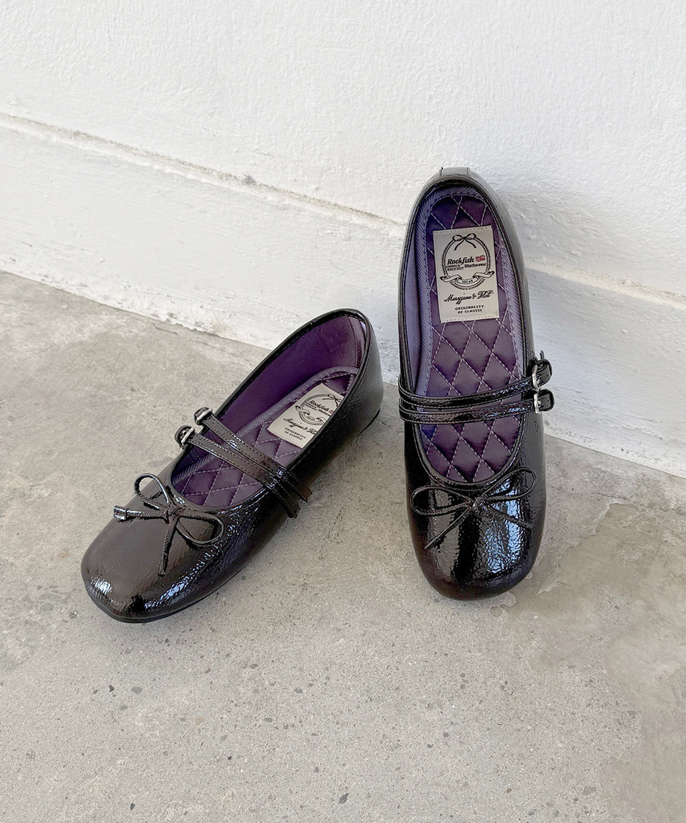 韓國 Rockfish Square Toe Two Strap MJ (Enamel)【RH012】