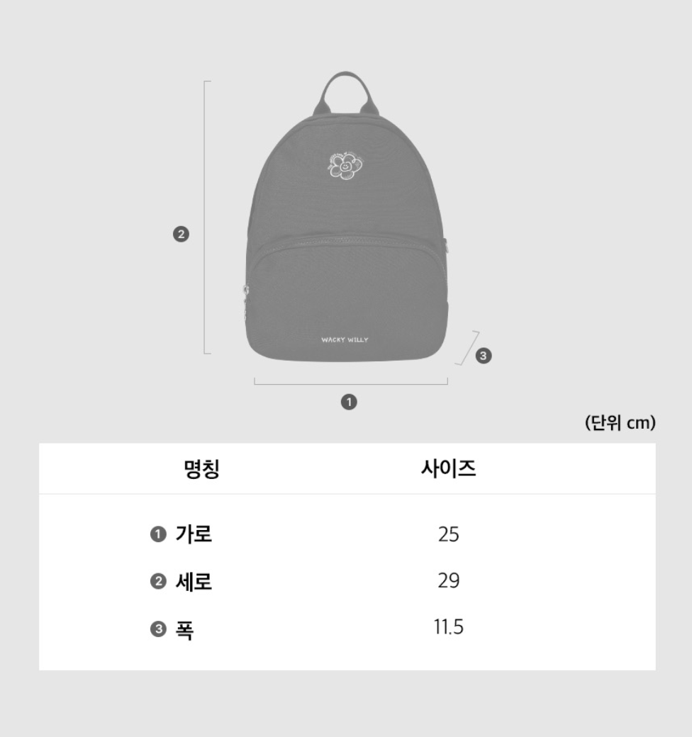 韓國 Wacky Willy Lily Daily Mini Backpack【WW292】