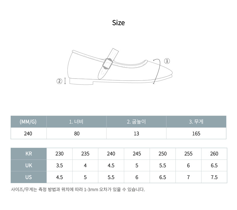 韓國 Rockfish Bella Quilted Maryjanes【RH013】