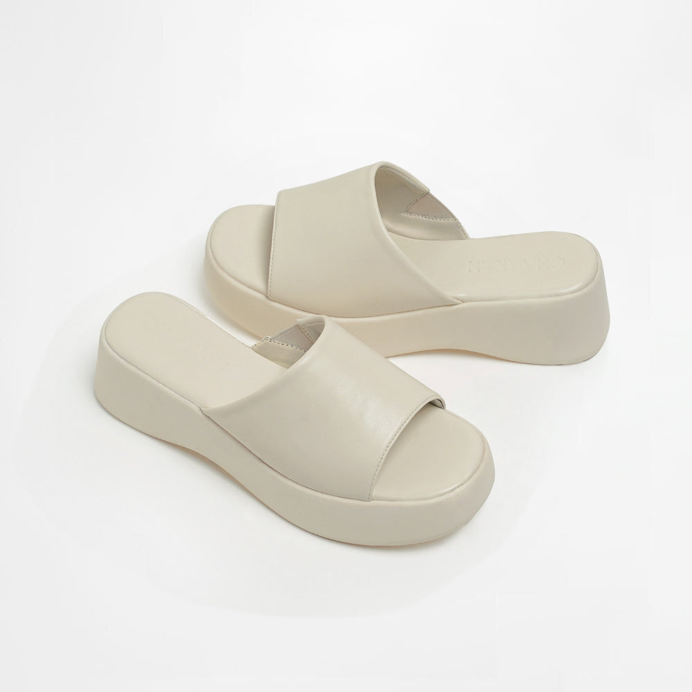 韓國 Chaakan Papua Strap Wedge Mule Slippers【CN028】