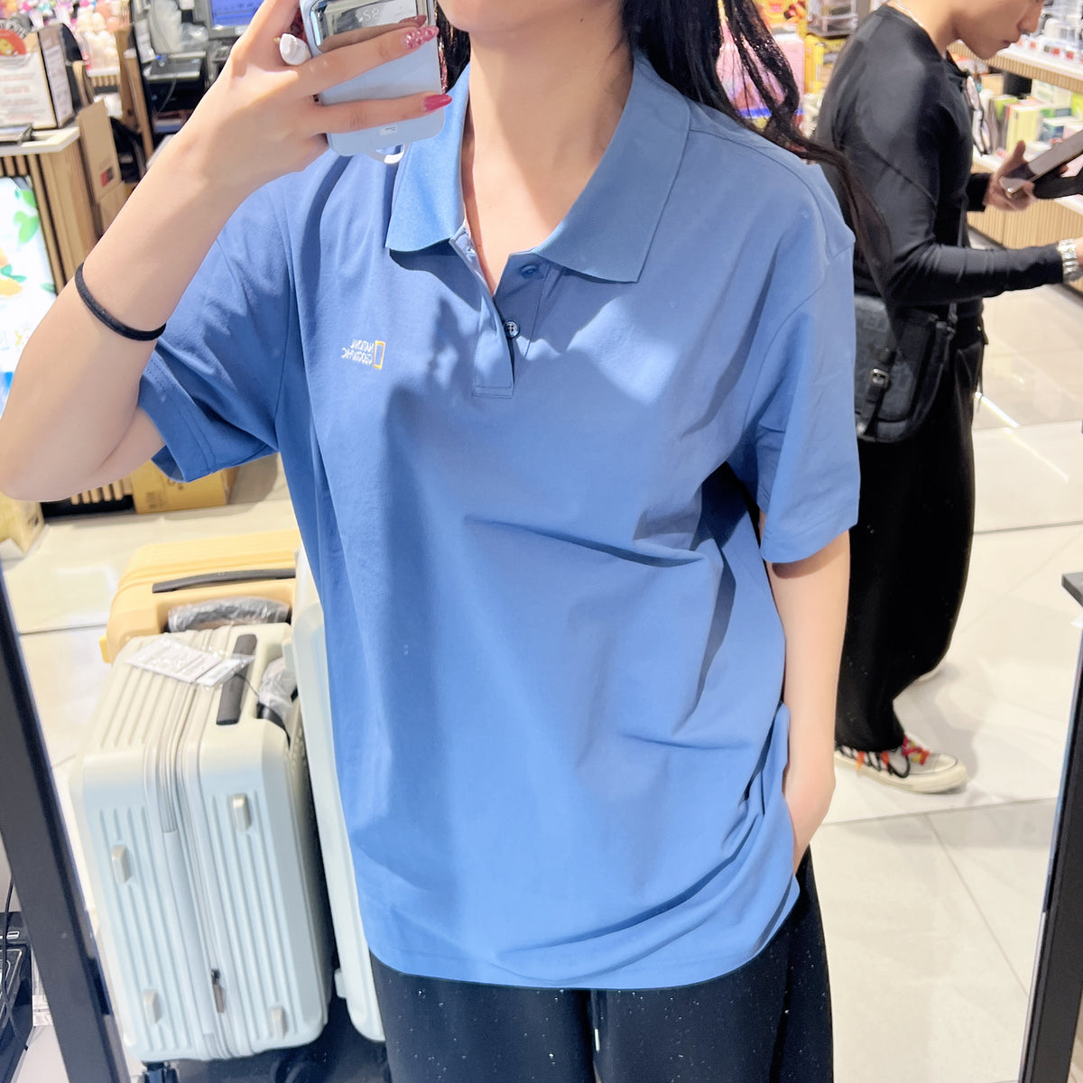韓國 National Geographic Caridi Piqué Short Sleeve Collared T-shirt【NG854】