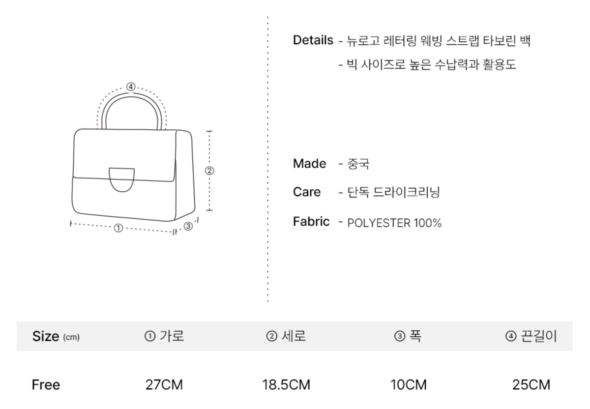 韓國 Ronron Romantic Moment Mini Tarpaulin Bag【RR056】