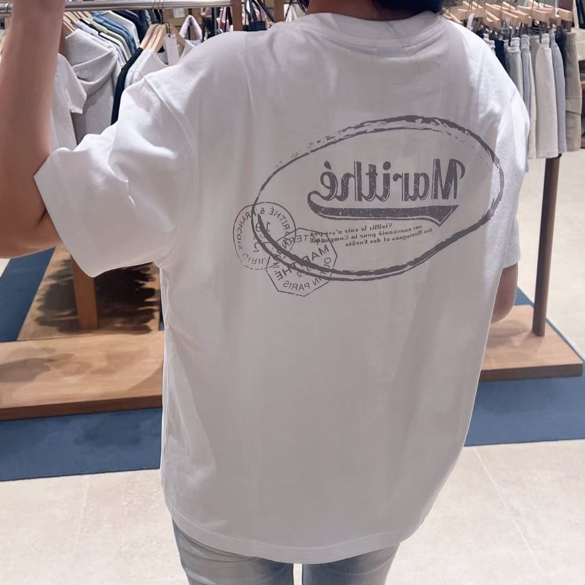 韓國 Marithe Francois Girbaud Vintage Logo Typo Tee【MD287】