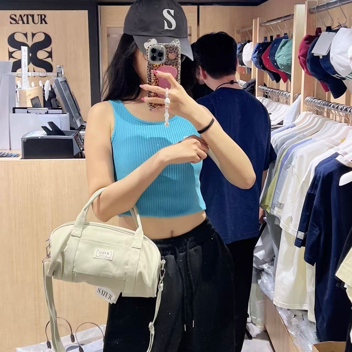 韓國 Satur (W) Canvas Mini Duffle Bag【SR351】