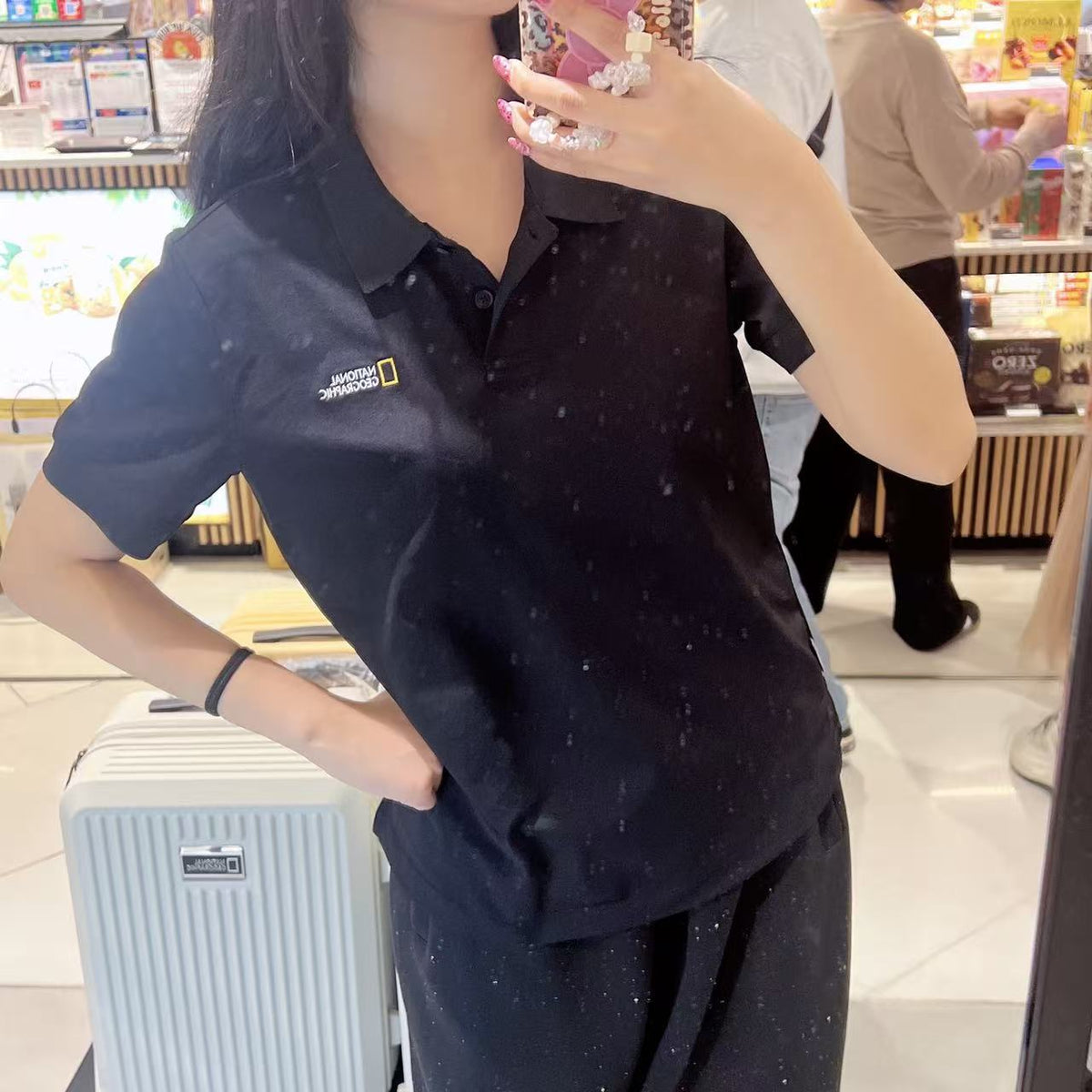 韓國 National Geographic Women's Caridi Pique Short Sleeve Collared T-shirt【NG885】