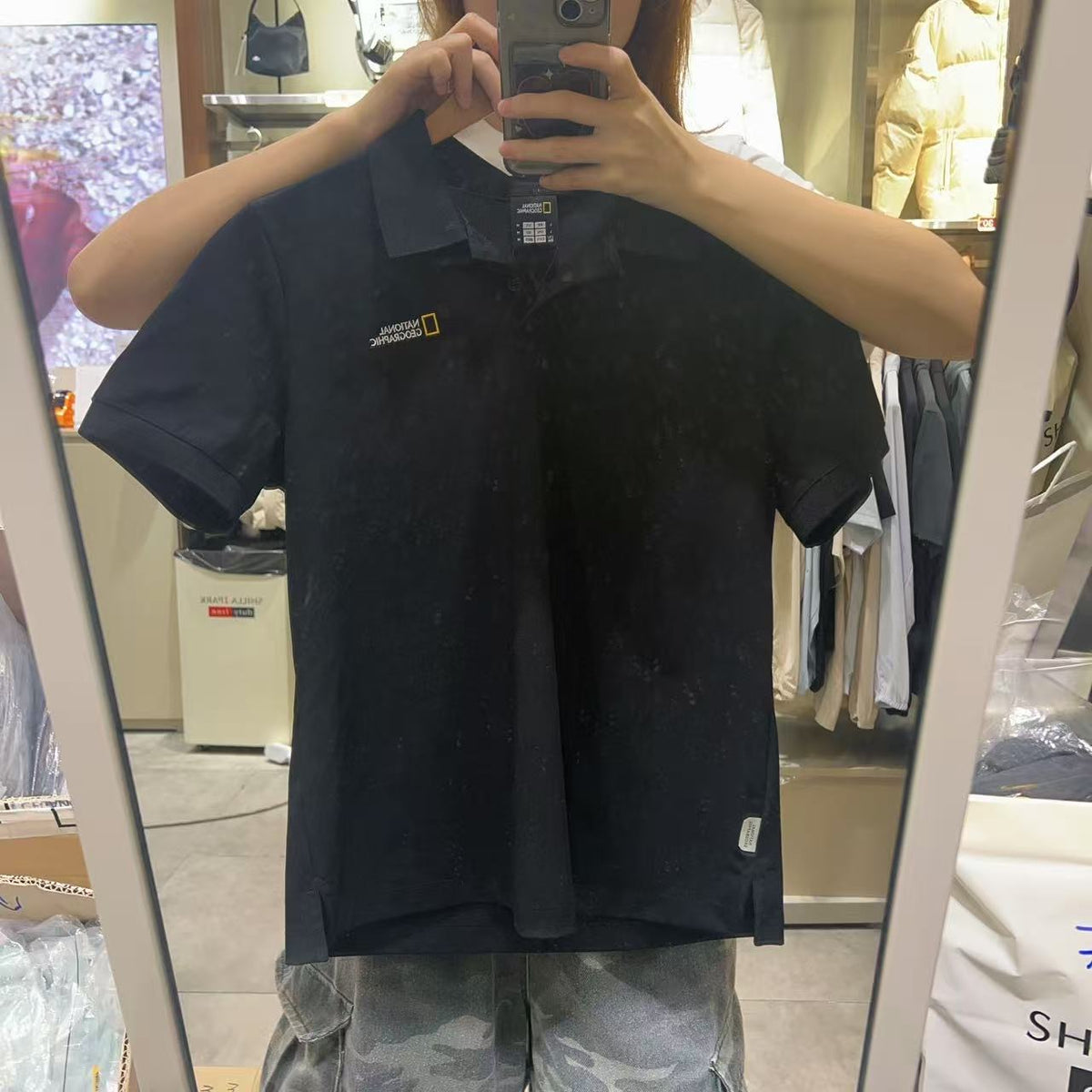 韓國 National Geographic 女裝 Caridi Pique Short Sleeve Collared T-shirt【NG885】
