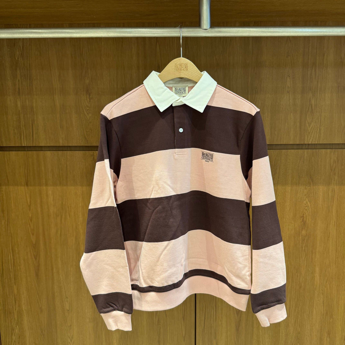 韓國 Marithe Francois Girbaud Small Classic Logo Rugby Stripe Sweatshirt【MD365】