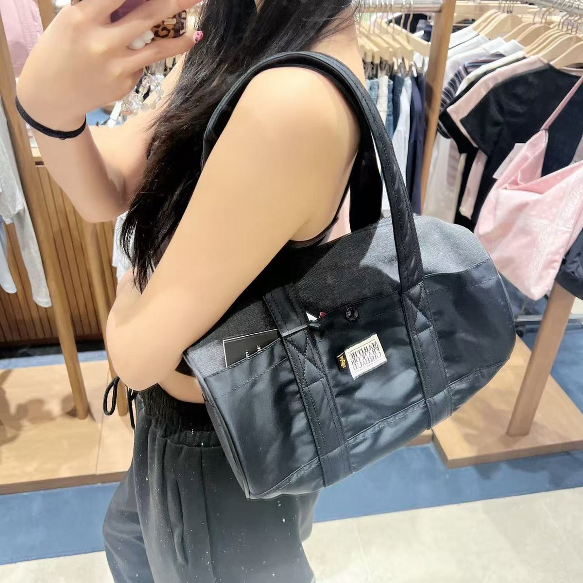 韓國 Marithe Francois Girbaud Industries Classic Logo Nylon Duffle Bag【MD111】