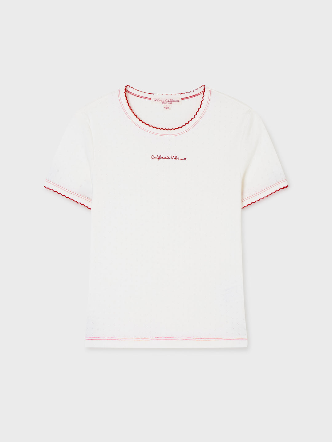 韓國 WhoAU Feminine Picot T-shirt【WA355】