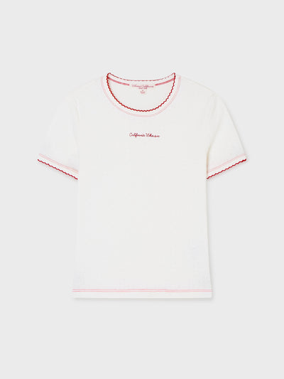 韓國 WhoAU Feminine Picot T-shirt【WA355】