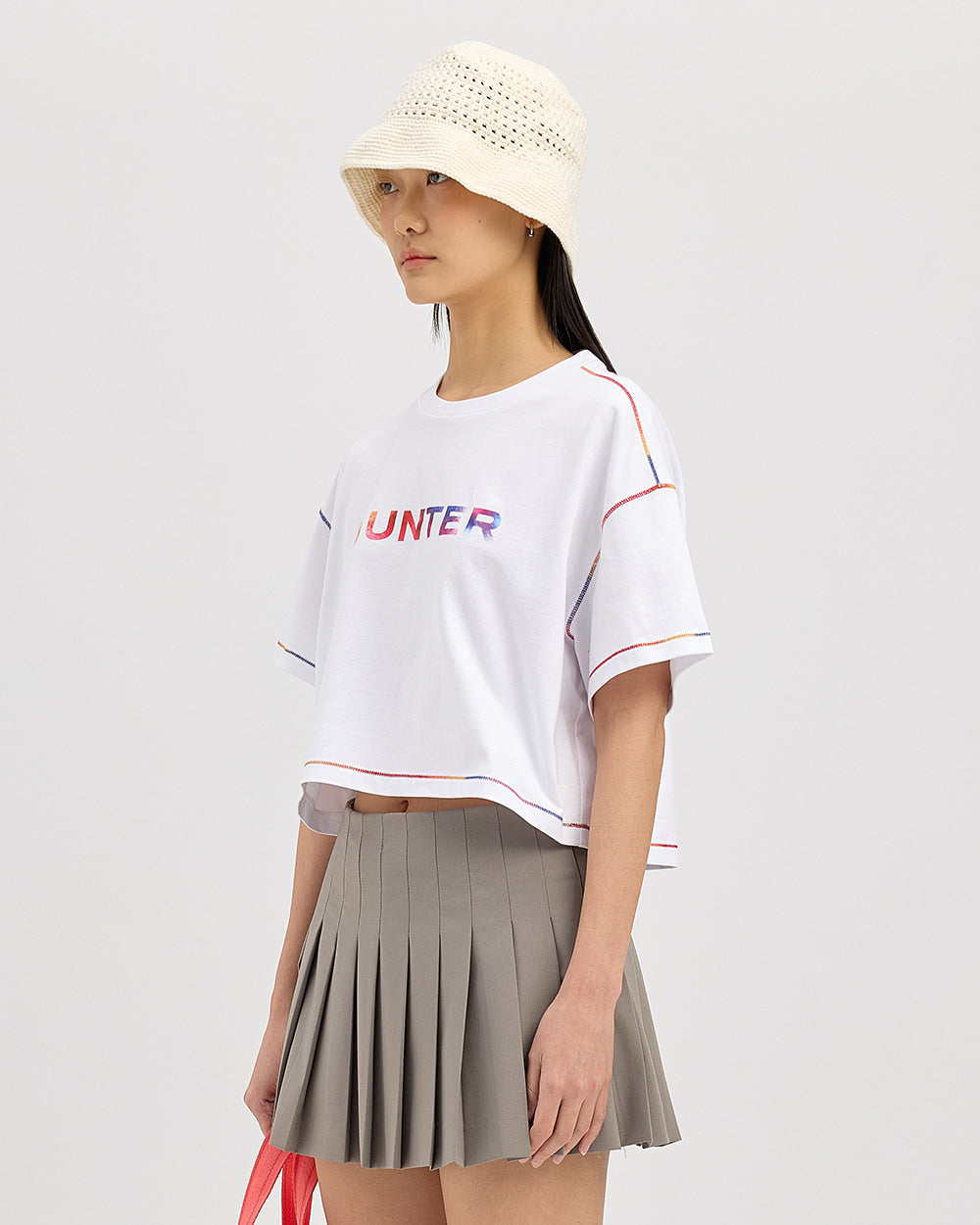 韓國 Hunter Women's Stitch Point Tee【HR043】
