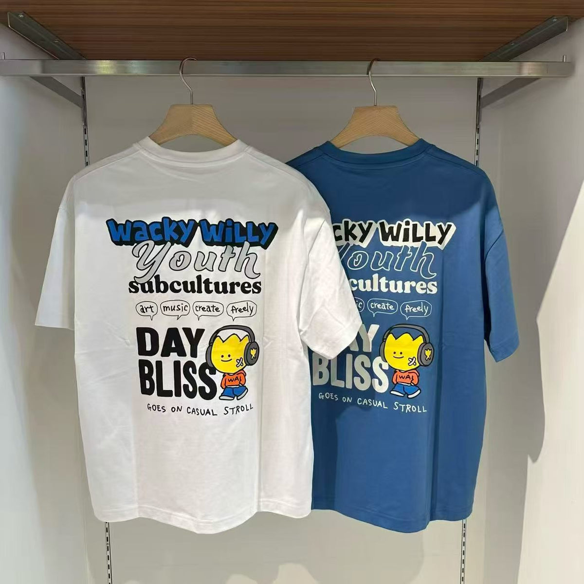 韓國 Wacky Willy Kiki Music Graphic Short Sleeve T-shirt【WW247】