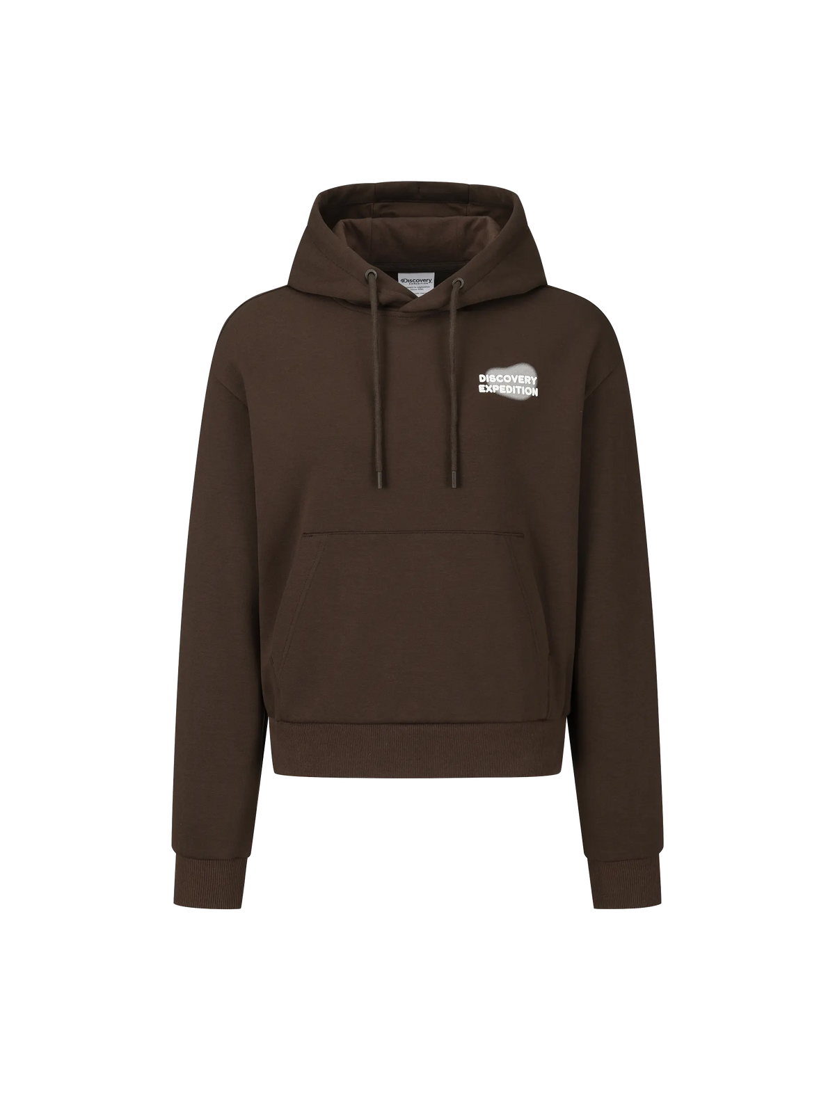 韓國 Discovery Women's Small Graphic Semi-Crop Hoodie【DY407】