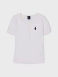 韓國 WhoAU Steve Ribbed Henry Neck T-shirt【WA269】
