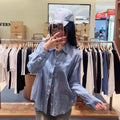 韓國 Marithe Francois Girbaud W Pattern Sheer Shirt【MD227】