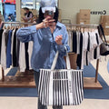 韓國 Marithe Francois Girbaud Regular Logo Big Cotton Bag【MD145】