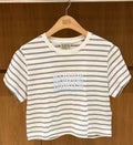 韓國 Marithe Francois Girbaud W Classic Logo Crop Tee【MD149】