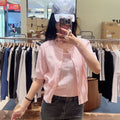 韓國 Marithe Francois Girbaud W Small Classic Logo Half Knit Pullover【MD209】