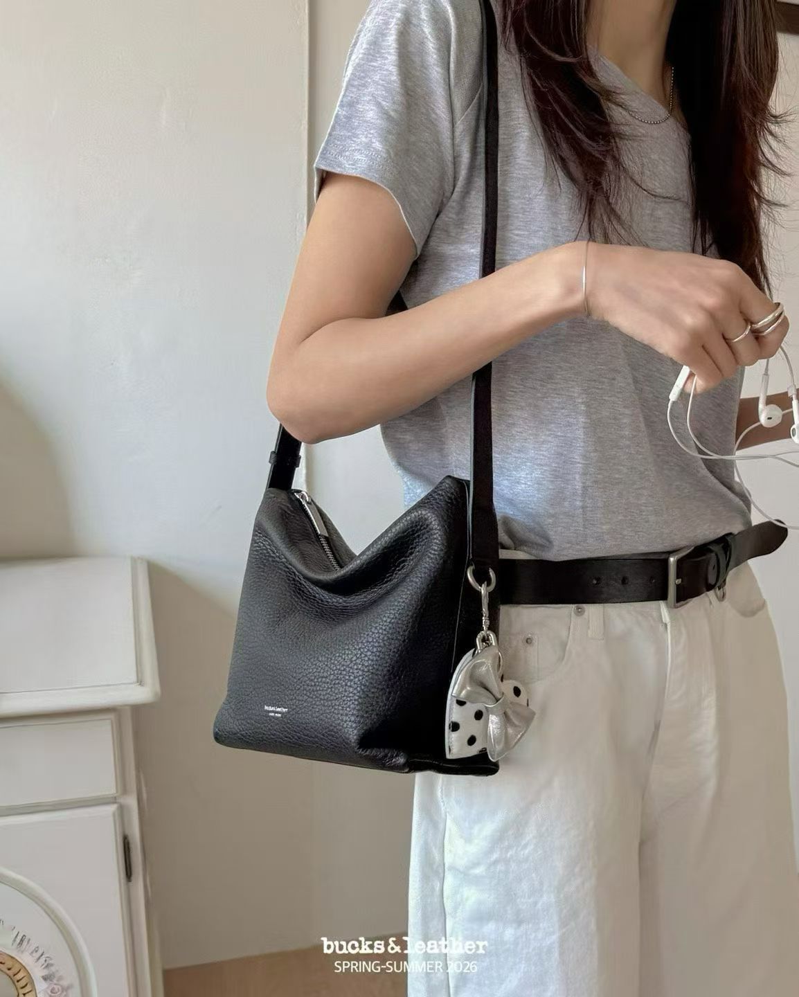 韓國 Bucks & Leather 26SS 法式淺口托特包小號【SM2316】