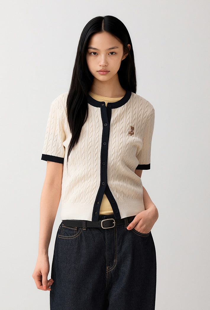韓國 SPAO Lilybear Cable Cardigan【SP434】