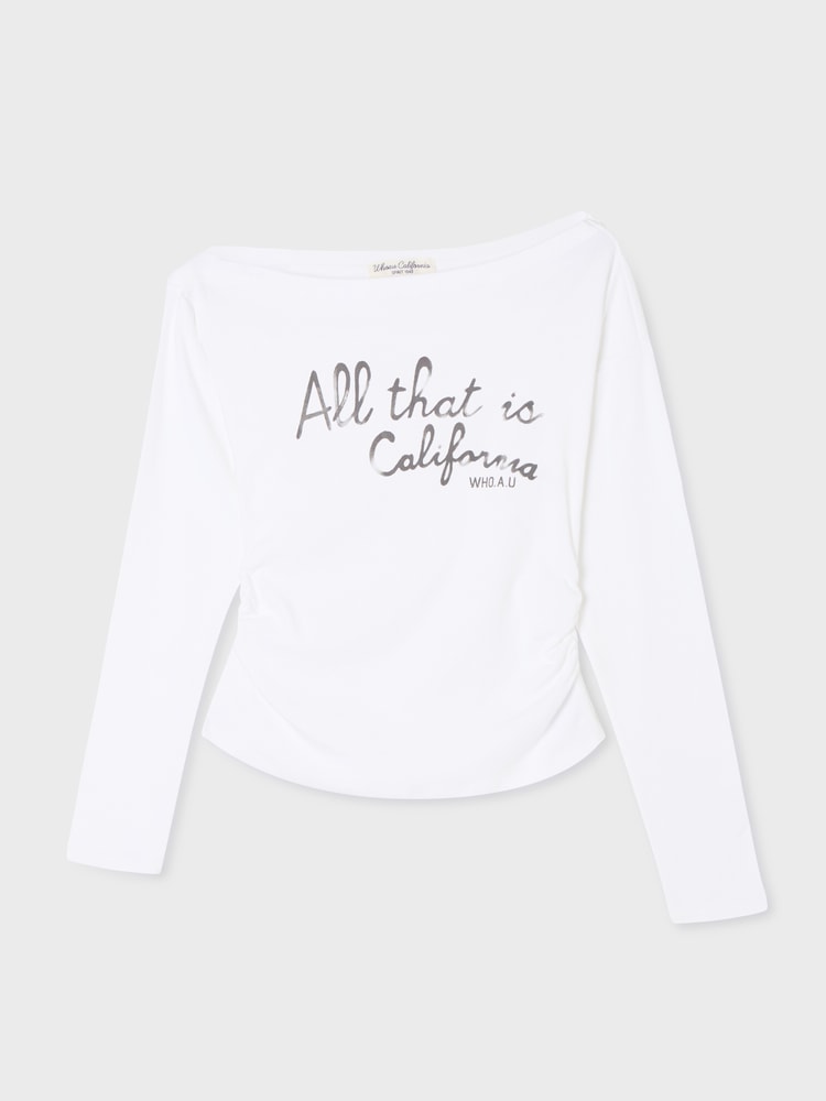 韓國 WhoAU One-Shoulder Long Sleeve T-Shirt【WA397】