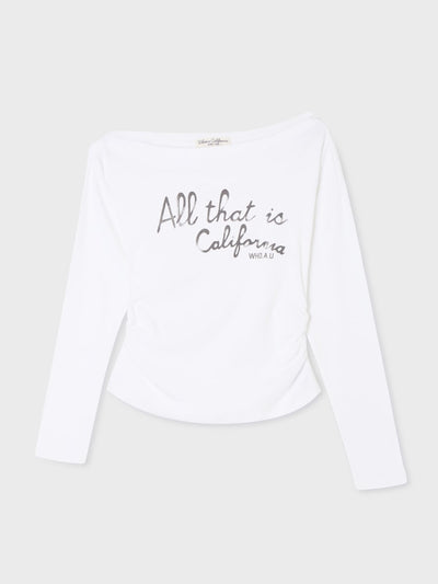 韓國 WhoAU One-Shoulder Long Sleeve T-Shirt【WA397】