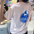 韓國 National Geographic Women's Caster CoolMax Eco Earth Graphic Semi-Oversized Fit Short Sleeve T-shirt (涼爽面料)【NG884】