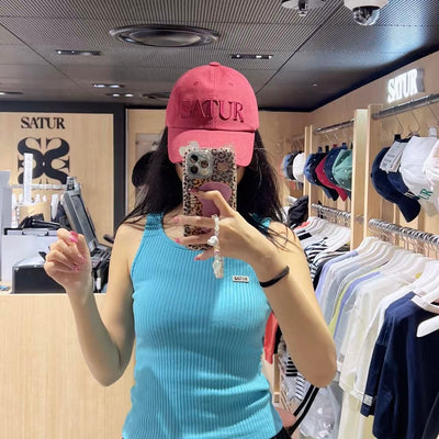 韓國 Satur Vintage Casual Volume Embroidery Ball Cap【SR354】