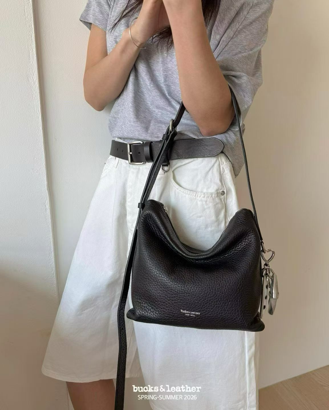 韓國 Bucks & Leather 26SS 法式淺口托特包小號【SM2316】