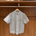 韓國 Marithe Francois Girbaud M Check Half Sleeve Shirt【MD285】