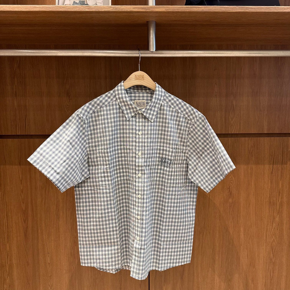 韓國 Marithe Francois Girbaud M Check Half Sleeve Shirt【MD285】