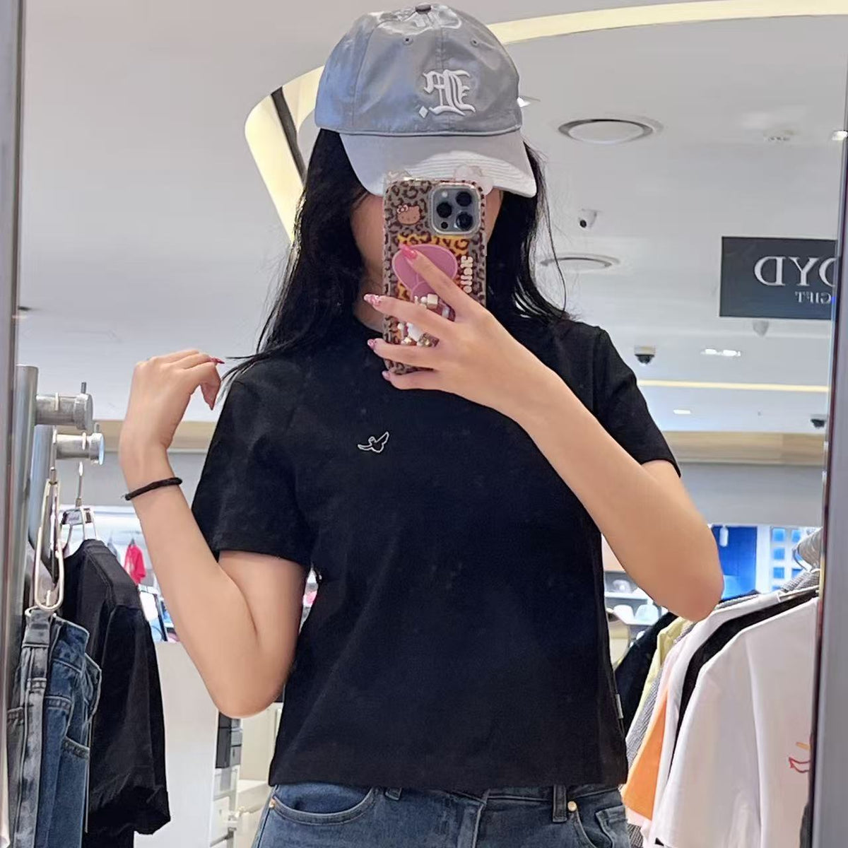 韓國 Mark Gonzales Women's Angel Wappen Crop Short Sleeve T-Shirt【MG076】