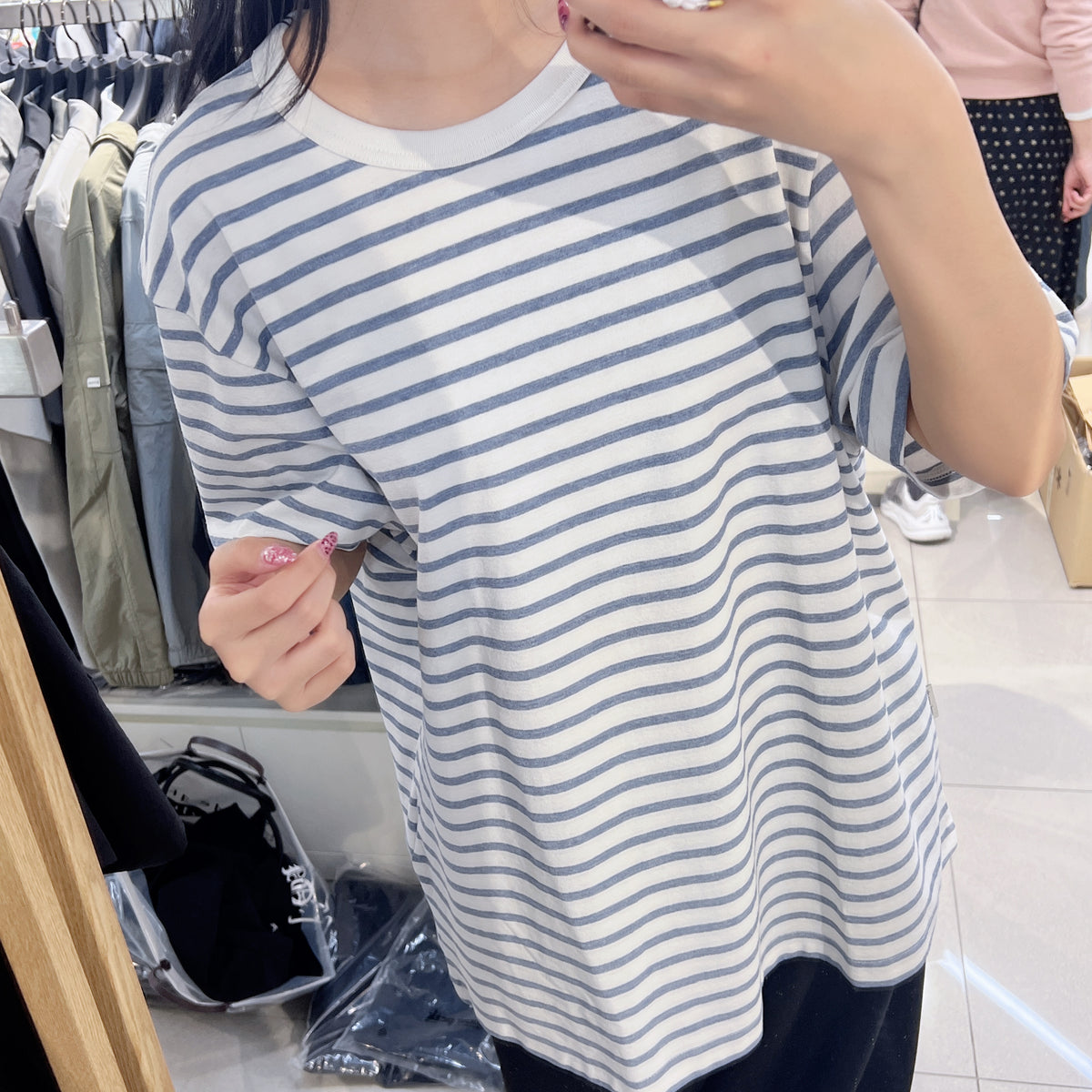 韓國 Snowpeak Sorona Striped Short Sleeve T-shirt【SN123】