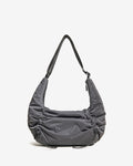 韓國 Hunter Glossy Drawstring Midi Hobo【HR064】