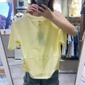 韓國 National Geographic 女款 Women's Airflow Hybrid Semi-Crop Short Sleeve T-shirt (涼爽面料)【NG874】