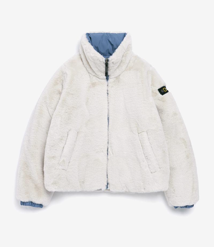 韓國 National Geographic 女款 Raelia Eco-fur Reversible Short Down Jumper【NG1138】