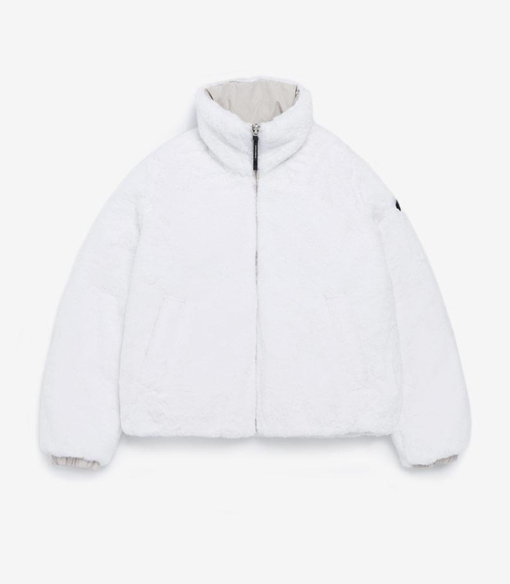 韓國 National Geographic 女款 Raelia Eco-fur Reversible Short Down Jumper【NG1138】