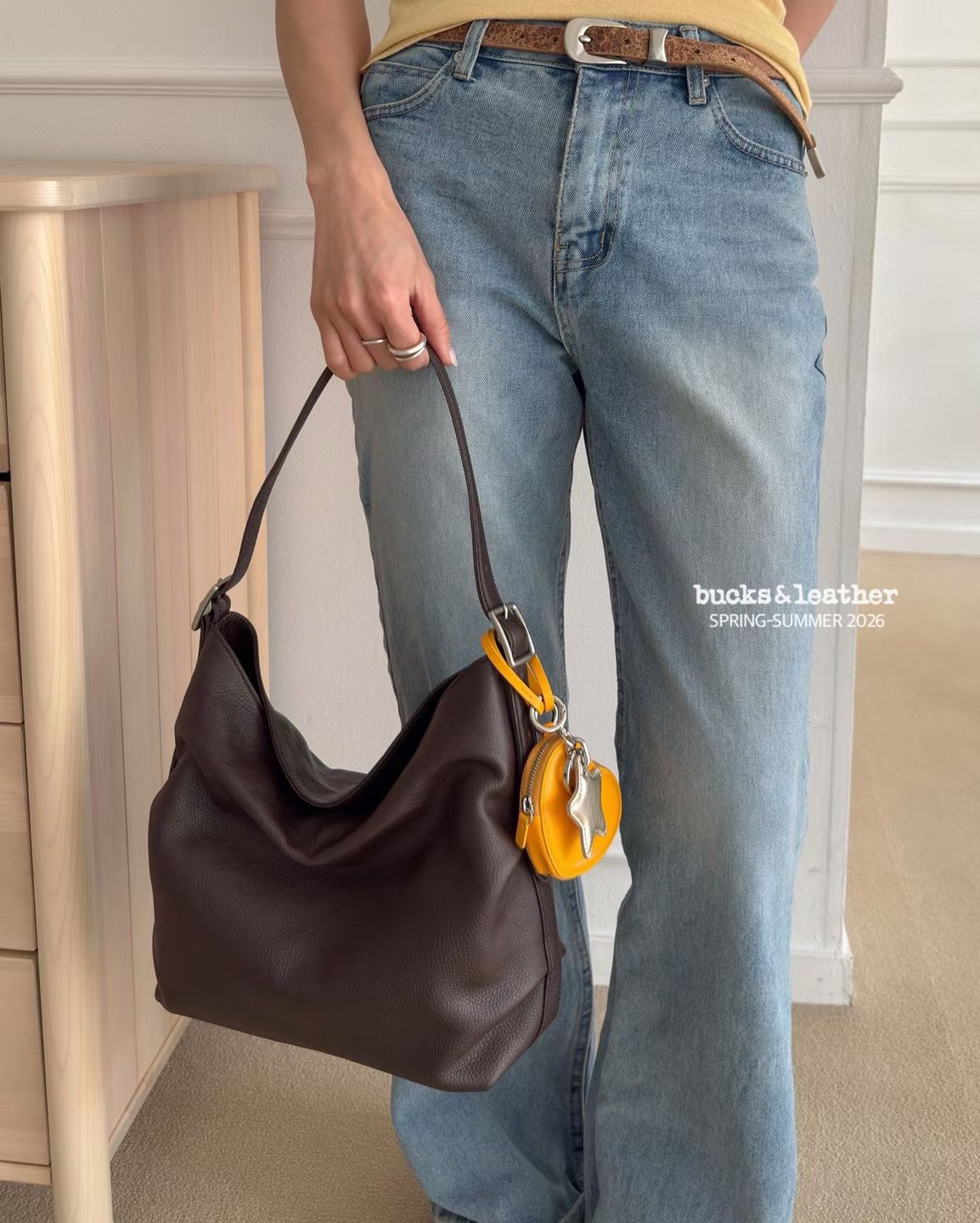 韓國 Bucks & Leather 26SS 褶皺扣飾包【SM2317】