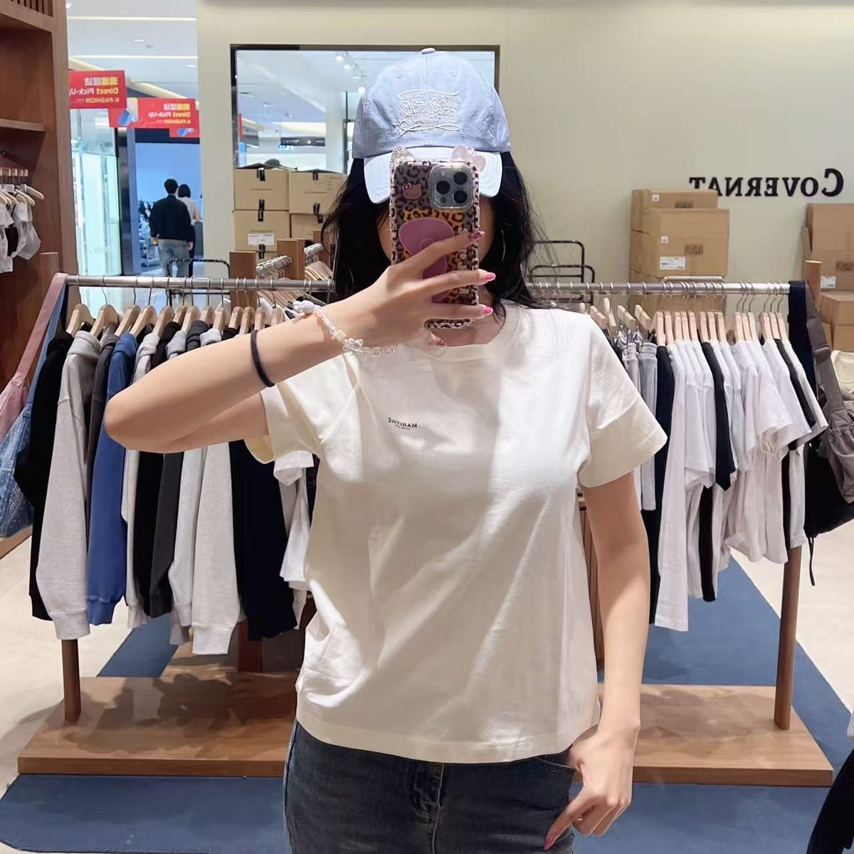 韓國 Marithe Francois Girbaud W Small Regular Logo Tee【MD236】