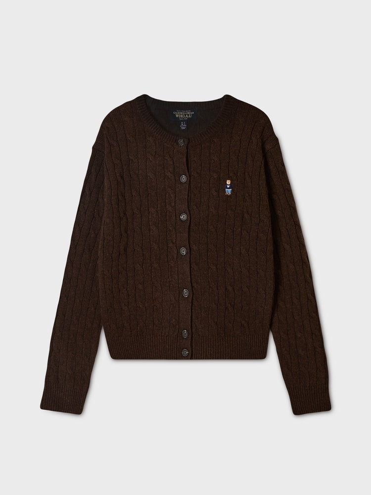 韓國 WhoAU Steve Cable Cardigan【WA090】