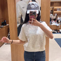 韓國 Marithe Francois Girbaud W Vintage Classic Logo Half Sweatshirt【MD207】