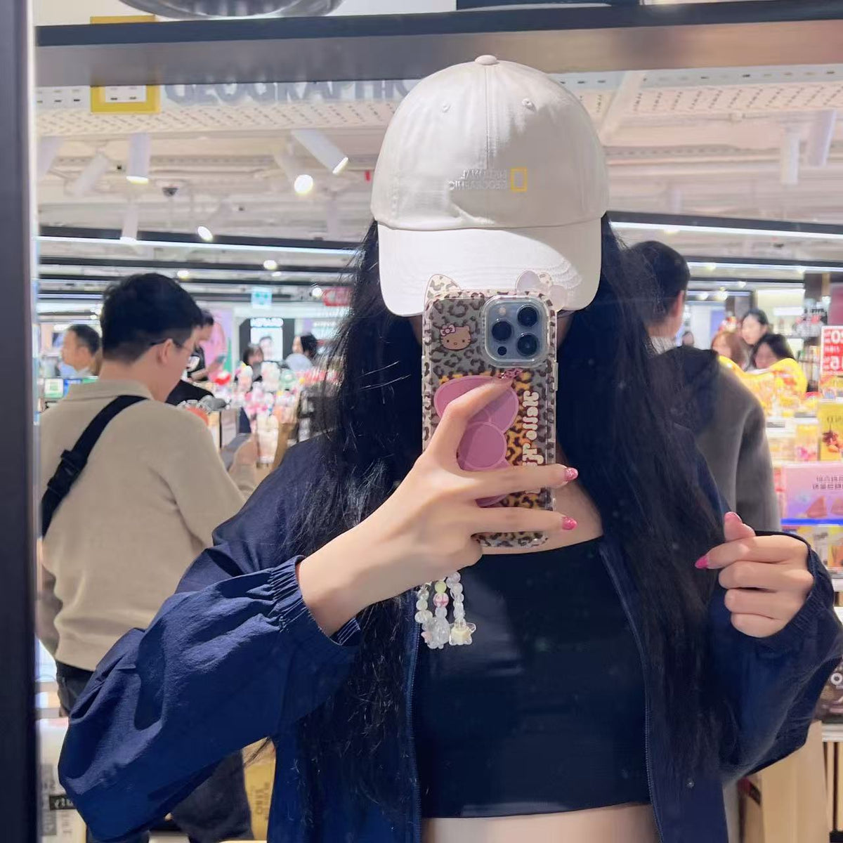 韓國 National Geographic Embroidered Small Logo Baseball Cap【NG927】