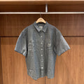 韓國 Marithe Francois Girbaud M Check Half Sleeve Shirt【MD285】
