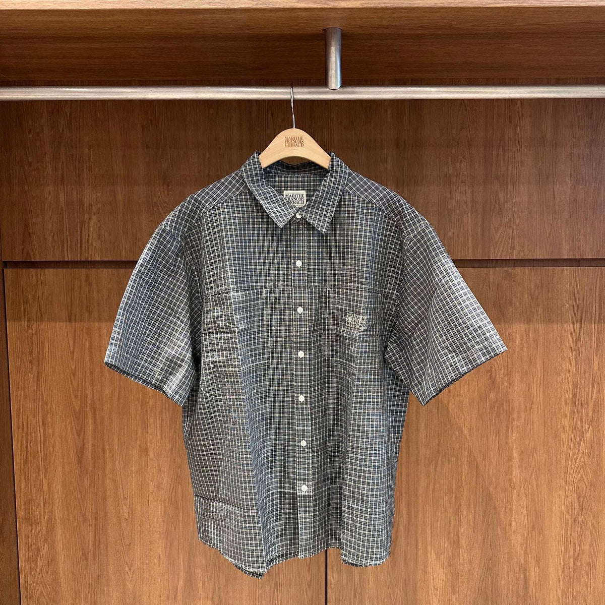 韓國 Marithe Francois Girbaud M Check Half Sleeve Shirt【MD285】