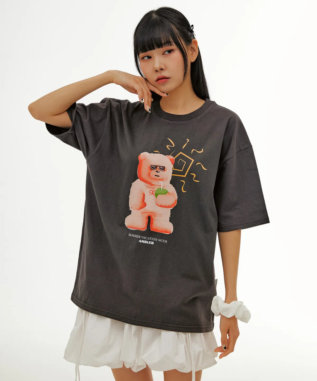 韓國 Ambler Vacation Bear Overfit T-Shirt【AR057】