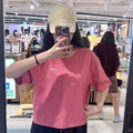 韓國 National Geographic Women's Ratel Regen Oversized Crop Short Sleeve T-shirt【NG883】