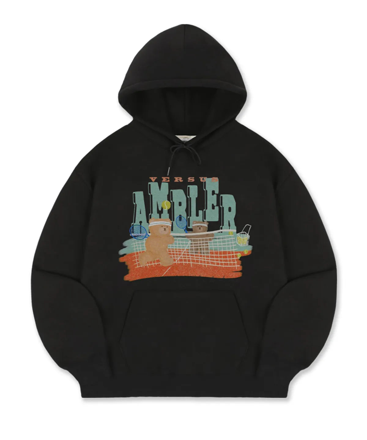 韓國 Ambler Bear Tennis Match Unisex Hoodie【AR070】