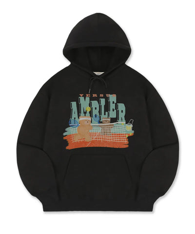 韓國 Ambler Bear Tennis Match Unisex Hoodie【AR070】